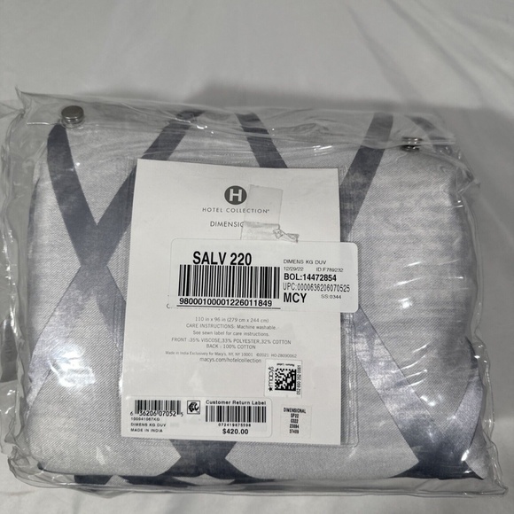Hotel Collection Bedding Nib 42 King Duvet Cover For Hotel
